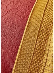 Набір постіль з покривалом + плед Maryam bordo 2020-1 бордовий євро 200х220 см