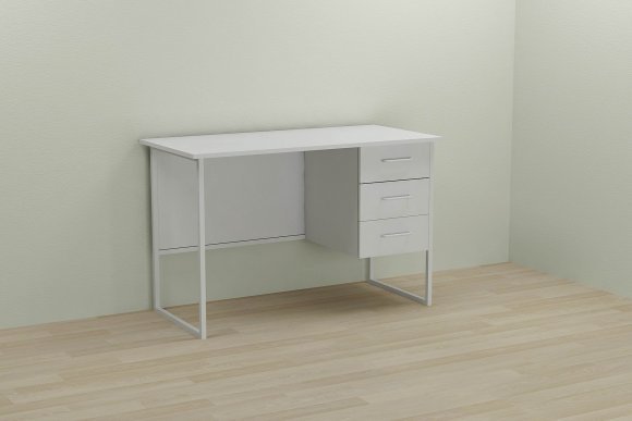 Письмовий стіл Ferrum-decor Гаррі 75x140x70 білий ДСП Біле 16мм (FRD-101011)