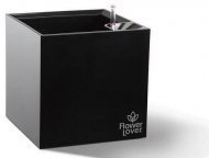 Вазон із системою автополиву Cubico Flower Lover 9х9х9 чорний глянцевий 32789 Вазон із системою автополиву Cubico Flower Lover 9х9х9 чорний глянцевий 32789
