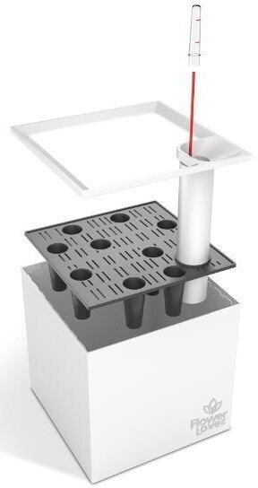 Вазон із системою автополиву Cubico Flower Lover 9х9х9 чорний глянцевий 32789 Вазон із системою автополиву Cubico Flower Lover 9х9х9 чорний глянцевий 32789