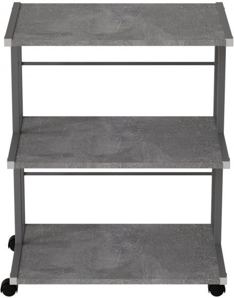 Етажерка на коліщатках Ferrum-decor Каміло 75x40x60 метал Сірий ДСП Бетон 16мм (FRD-102553)