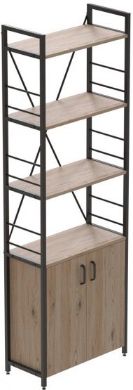 Етажерка 4/60 Ferrum-decor Серії Конект з тумбою 179x60x28 Чорний ДСП Сан-Марино (FRD-104485)