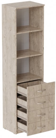 Пенал Анжело Ferrum-decor на 3 полиці з 4 шухлядами 1900x500x380 ДСП Дуб Сан-Марино 16 мм (FRD-104961) Пенал Анжело Ferrum-decor на 3 полиці з 4 шухлядами 1900x500x380 ДСП Дуб Сан-Марино 16 мм (FRD-104961)