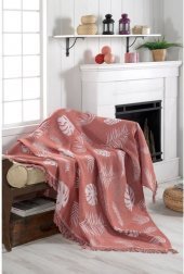 Плед-накидка Monstera 170х220 см kiremit цегляний svt-2000022282314