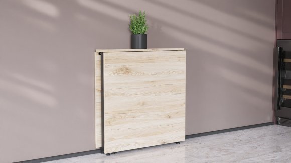 Стіл-книжка трансформер Оріон 2 Ferrum-decor 750x1520x730 Чорний метал ДСП Дуб Сан-Марино 16 мм (FRD-104584)