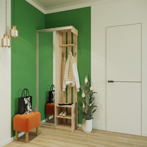 Передпокій з дзеркалом Doros City One Door 110х45х210 см Дуб cонома (DRS-011306) Передпокій з дзеркалом Doros City One Door 110х45х210 см Дуб cонома (DRS-011306)