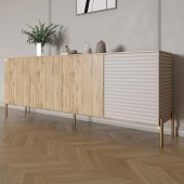 Комод на золотих металевих ніжках LION Грей 204x38x76,5 см Дуб Аппалачі/Кашемір (LION-042649) Комод на золотих металевих ніжках LION Грей 204x38x76,5 см Дуб Аппалачі/Кашемір (LION-042649)