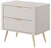 Тумба приліжкова Perfect Home Ланте / Lante з 2 шухлядами і золотими ніжками 2S Беж (PFH-091123) Тумба приліжкова Perfect Home Ланте / Lante з 2 шухлядами і золотими ніжками 2S Беж (PFH-091123)