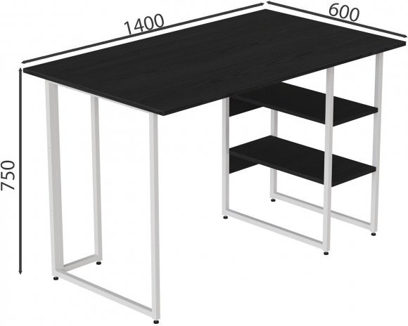 Комп'ютерний стіл Ferrum-decor Кевін 75x140x60 білий ДСП Сосна Кембра 16мм (FRD-101263)