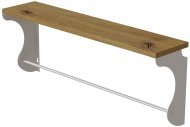 Полиця настінна Ferrum-decor Юзібі 270x600x150 метал Білий ДСП Дуб Артизан 16 мм (FRD-102686)