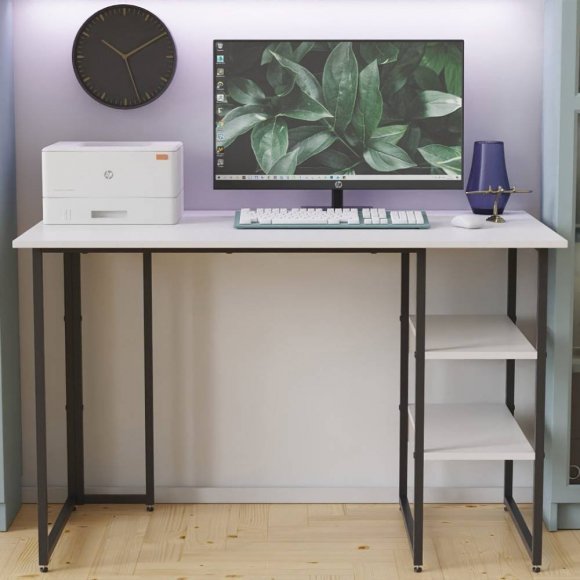 Письмовий стіл Ferrum-decor Кевін 75x100x60 чорний ДСП Біле 16мм (FRD-103791)