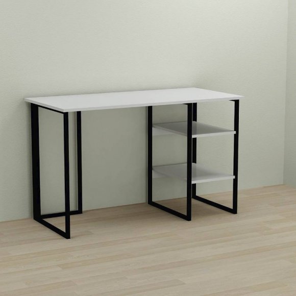 Письмовий стіл Ferrum-decor Кевін 75x100x60 чорний ДСП Біле 16мм (FRD-103791)