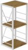 Етажерка 3/34 Ferrum-decor Серії Конект 73x34x28 білий ДСП Дуб Артизан 16мм (FRD-104297)