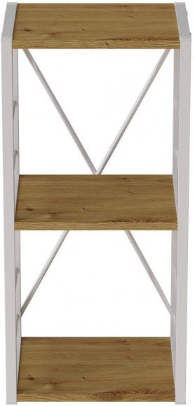 Етажерка 3/34 Ferrum-decor Серії Конект 73x34x28 білий ДСП Дуб Артизан 16мм (FRD-104297)