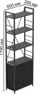 Етажерка 4/60 Ferrum-decor Серії Конект із тумбою 179x60x28 Чорний ДСП Сосна Кембра (FRD-104486) Етажерка 4/60 Ferrum-decor Серії Конект із тумбою 179x60x28 Чорний ДСП Сосна Кембра (FRD-104486)