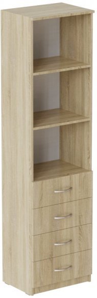 Пенал Анжело Ferrum-decor на 3 полиці із 4 шухлядами 1900x500x380 ДСП Дуб Сонома 16 мм (FRD-104963) Пенал Анжело Ferrum-decor на 3 полиці із 4 шухлядами 1900x500x380 ДСП Дуб Сонома 16 мм (FRD-104963)