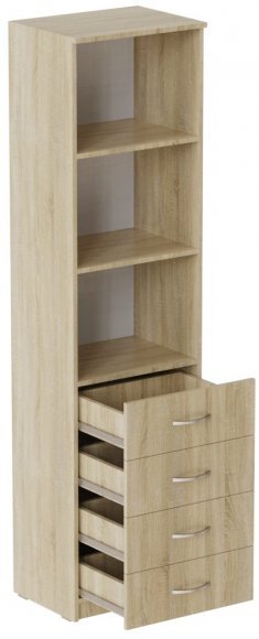 Пенал Анжело Ferrum-decor на 3 полиці із 4 шухлядами 1900x500x380 ДСП Дуб Сонома 16 мм (FRD-104963) Пенал Анжело Ferrum-decor на 3 полиці із 4 шухлядами 1900x500x380 ДСП Дуб Сонома 16 мм (FRD-104963)