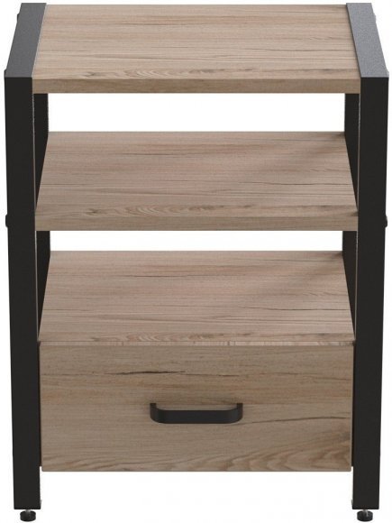 Тумба універсальна Ferrum-decor Вів'єн 1/1 50x41x40 чорний ДСП Дуб Сан-Марино 16мм (FRD-104140)