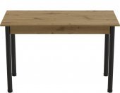 Стіл кухонний Ferrum-decor Беніта 75x120x60 Чорний ДСП Дуб Артизан 16мм (FRD-105691)