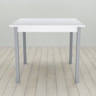 Стіл кухонний Ferrum-decor Дієго 75x80x80 Сірий ДСП Біле 16мм (FRD-106305) Стіл кухонний Ferrum-decor Дієго 75x80x80 Сірий ДСП Біле 16мм (FRD-106305)