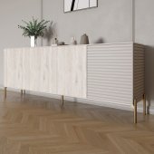Комод на золотих металевих ніжках LION Грей 204x38x76,5 см Самоа Димчастий/Кашемір (LION-042650) Комод на золотих металевих ніжках LION Грей 204x38x76,5 см Самоа Димчастий/Кашемір (LION-042650)
