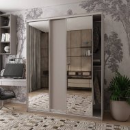 Шафа-купе Doros Сіті Лайт Кашемір 1 ДСП / 2 дзеркала 180х60х225 (80736368) Шафа-купе Doros Сіті Лайт Кашемір 1 ДСП / 2 дзеркала 180х60х225 (80736368)