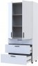 Шафа для одягу Doros Торн Білий 2 ДСП/3Ш (полиці) 90х51.6х200 (DRS-012020) Шафа для одягу Doros Торн Білий 2 ДСП/3Ш (полиці) 90х51.6х200 (DRS-012020)