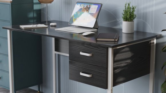 Комп'ютерний стіл Ferrum-decor Гаррі 75x140x70 білий ДСП Дуб Сан-Марино 16мм (FRD-101014)