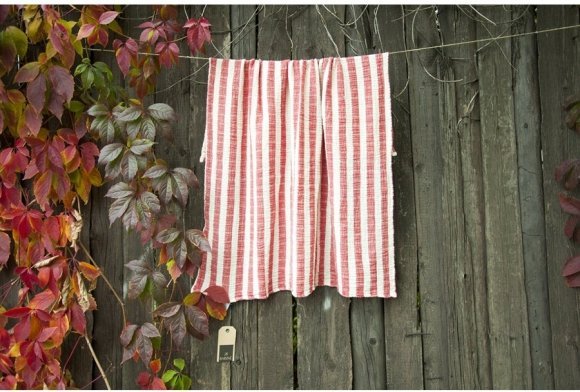 Плед-накидка Stripe Muslin kirmizi червоний 77х82 2000022087780