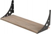 Полиця настінна Ferrum-decor Ханді 2 240x500x240 метал Чорний ДСП Дуб Сан-Марино 16 мм (FRD-102555)