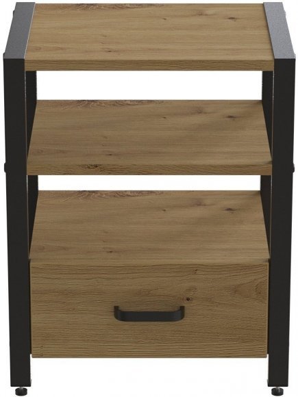 Тумба універсальна Ferrum-decor Вів'єн 1/1 50x41x40 чорний ДСП Дуб Артизан 16мм (FRD-104141) Тумба універсальна Ferrum-decor Вів'єн 1/1 50x41x40 чорний ДСП Дуб Артизан 16мм (FRD-104141)