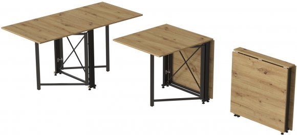 Стіл-книга трансформер Оріон 2 Ferrum-decor 750x1520x730 Чорний метал ДСП Дуб Артизан 16 мм (FRD-104588) Стіл-книга трансформер Оріон 2 Ferrum-decor 750x1520x730 Чорний метал ДСП Дуб Артизан 16 мм (FRD-104588)