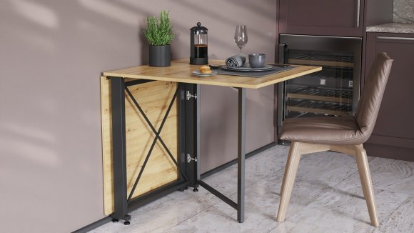 Стіл-книга трансформер Оріон 2 Ferrum-decor 750x1520x730 Чорний метал ДСП Дуб Артизан 16 мм (FRD-104588) Стіл-книга трансформер Оріон 2 Ferrum-decor 750x1520x730 Чорний метал ДСП Дуб Артизан 16 мм (FRD-104588)