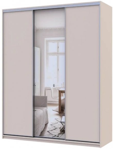 Шафа-купе Doros Сіті Лайт Кашемір 2 ДСП/1 дзеркало 180х60х225 (80736371) Шафа-купе Doros Сіті Лайт Кашемір 2 ДСП/1 дзеркало 180х60х225 (80736371)