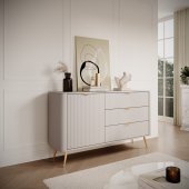 Комод Perfect Home Ланте / Lante 1-дверний з 3 шухлядами і золотими ніжками 1D3S/138 Беж (PFH-091116) Комод Perfect Home Ланте / Lante 1-дверний з 3 шухлядами і золотими ніжками 1D3S/138 Беж (PFH-091116)