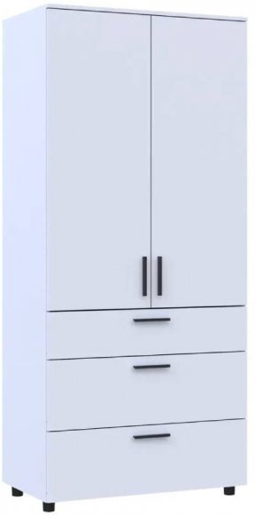 Шафа для одягу Doros Торн Білий 2 ДСП/3Ш (штанга) 90х51.6х200 (DRS-012021)