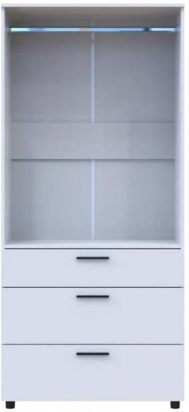 Шафа для одягу Doros Торн Білий 2 ДСП/3Ш (штанга) 90х51.6х200 (DRS-012021)