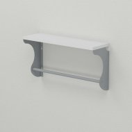 Полиця настінна Ferrum-decor Юзібі 270x600x150 метал Сірий ДСП Біле 16 мм (FRD-102688)