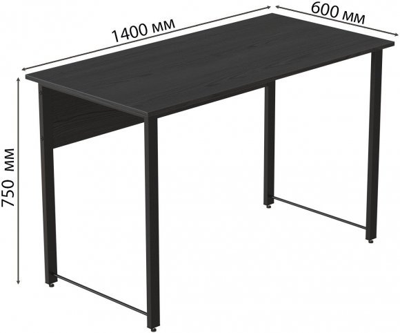 Комп'ютерний стіл Ferrum-decor Курт 75x140x60 чорний ДСП Сосна Кембра 16мм (FRD-103922)