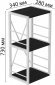 Етажерка 3/34 Ferrum-decor Серії Конект 73x34x28 білий ДСП Сосна Кембра 16мм (FRD-104300)