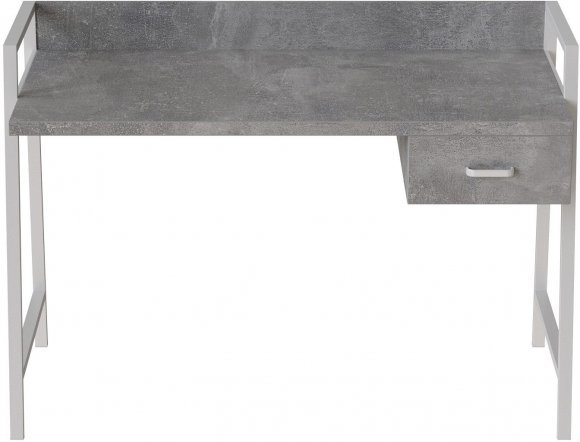Письмовий стіл Ferrum-decor 750x1000x600 Білий метал ДСП Бетон 32 мм (FRD-103442)