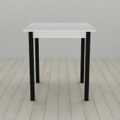Стіл кухонний Ferrum-decor Дієго 75x80x80 Чорний ДСП Біле 16мм (FRD-106308)