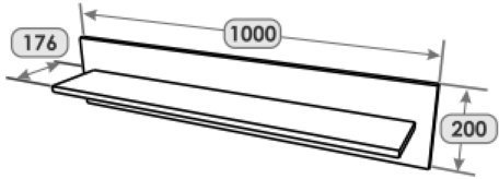 Настінна полиця Еверест Нордік-1000 Білий + Дуб крафт золотий (DTM-5523) Настінна полиця Еверест Нордік-1000 Білий + Дуб крафт золотий (DTM-5523)