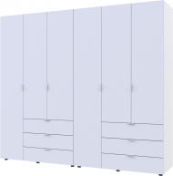 Комплект шаф для одягу Doros Гелар (2 шт.) 232,4х49,5х203,4 см Білий (DRS-011171)