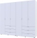 Комплект шаф для одягу Doros Гелар (2 шт.) 232,4х49,5х203,4 см Білий (DRS-011171) Комплект шаф для одягу Doros Гелар (2 шт.) 232,4х49,5х203,4 см Білий (DRS-011171)