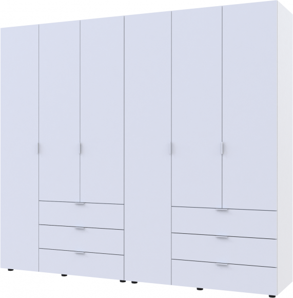 Комплект шаф для одягу Doros Гелар (2 шт.) 232,4х49,5х203,4 см Білий (DRS-011171) Комплект шаф для одягу Doros Гелар (2 шт.) 232,4х49,5х203,4 см Білий (DRS-011171)