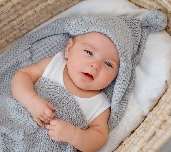 Плетений конверт Ice Grey lullalove-6616