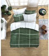 Постільна білизна Home Perfect Ranforce Mirro зелений євро 200х220 см Постільна білизна Home Perfect Ranforce Mirro зелений євро 200х220 см