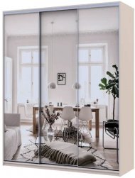 Шафа-купе Doros Сіті Лайт Кашемір 3 дзеркала 180х60х225 (80736374) Шафа-купе Doros Сіті Лайт Кашемір 3 дзеркала 180х60х225 (80736374)