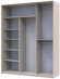 Шафа-купе Doros Сіті Лайт Кашемір 3 дзеркала 180х60х225 (80736374)